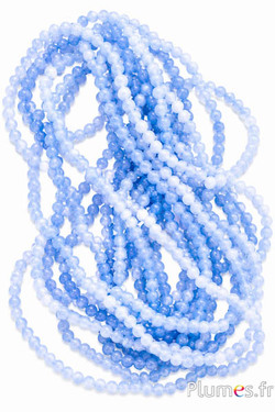 Runde Glasperlen - Ø 5 mm - hellblau